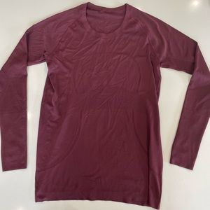 Lululemon Swiftly Tech 2.0 Long Sleeve Maroon
